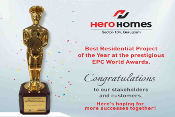 Hero Homes in Gurgaon bagged Best Residential Project of the Year at prestigious EPC World Awards